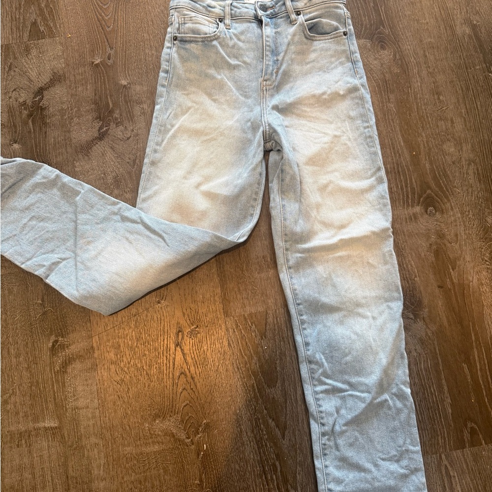 Carly Jean Los Angeles Light Blue Straight Leg Jeans